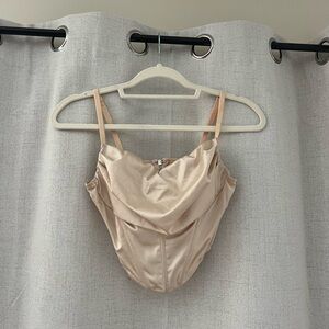 Urban Outfitters Cream Satin Bustier
